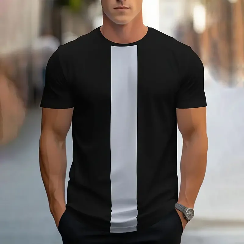 2026 New Fashion Innovative Math Formula Printed Men's Short Sleeve Summer Fresh Men Sports Fitness T Shirt Loose Round Neck Top