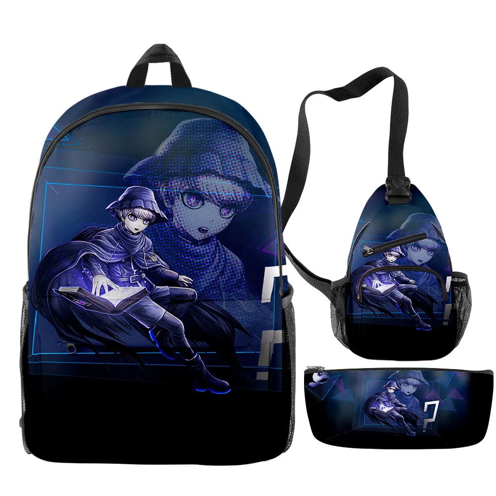 Master Detective Archives Rain Code 2023 New Game Backpacks 3 Pieces Sets Zipper Daypack Unisex Traval Bag Student School Bag