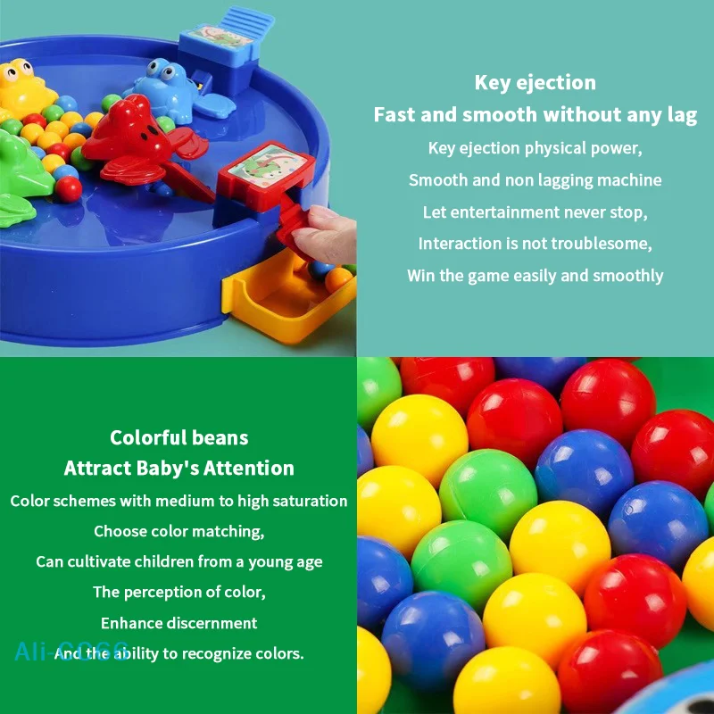 【M】Gra planszowa Żaba Gra Biurkowa Głodna Żaba Gry Intensywna Gra Szybkiego Refleksu Klasyczna Gra Planszowa dla Dzieci Trening Motoryki Małej Dla