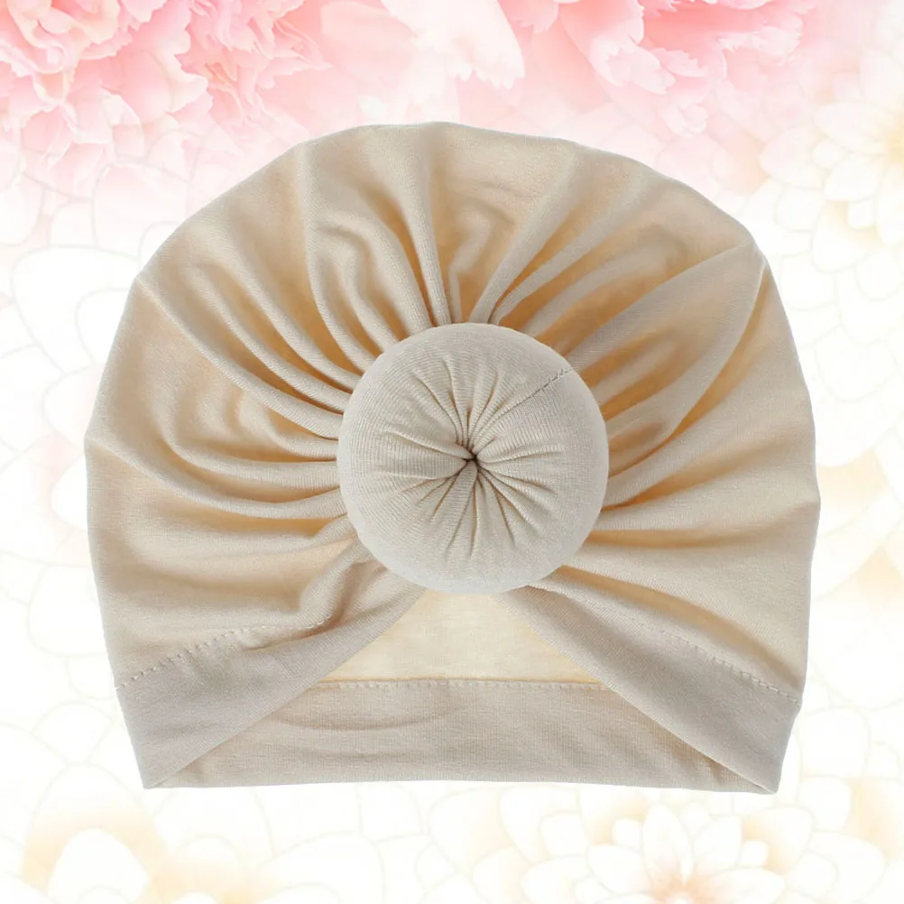 

Hat Premium Knitted Cotton Doughnut Beanie Stretchy Soft Warm Headwear For Infant Toddler Newborn (Beige)