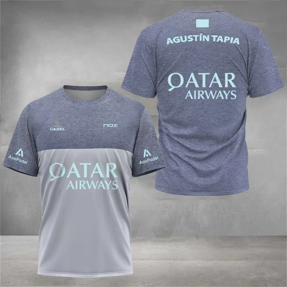 Cool Padel Breathable Fitness T-Shirt Summer Short Sleeve Men's and Women's Top 3D Digital Printing Sports T-Shirts Tops