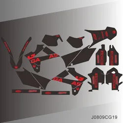 For Gas Gas GASGAS EC 125 200 250 300 450 2007 2008 2009 Full Graphics Decals Stickers Motorcycle Background Custom Name