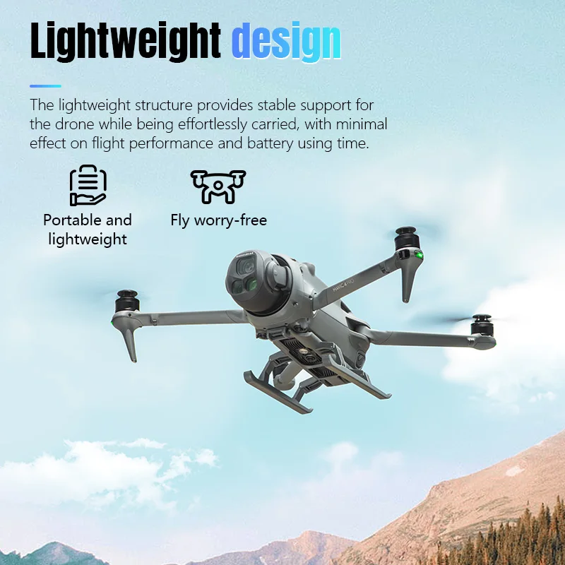 STARTRC Składane Podwozie do DJI Mavic 4 Pro Akcesoria do Drona Nóżki Podwyższające Obiektyw Ochraniacz Antykolizyjny Typu Sled — zdjęcie produktu 3