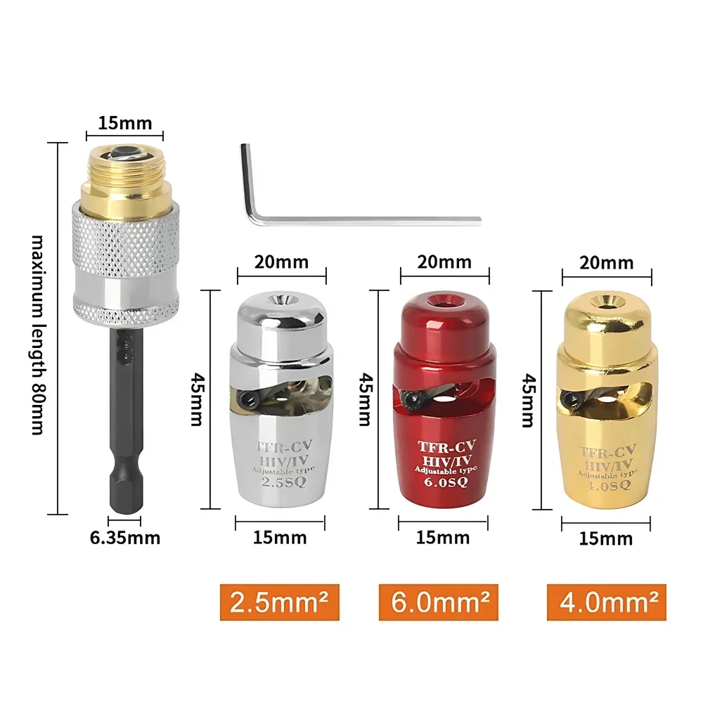 Portable Electrician Wire Stripper For Quickly Stripping Wire Use With Hand Electric Drill Aluminum Alloy Electrician Tool