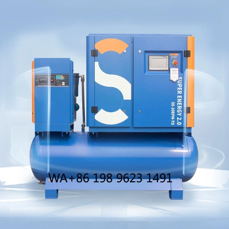 15 OEM Variable Speed PM Screw Air Compressor Permanent Magnet Frequency Industrial Energy Saving Air Compressor