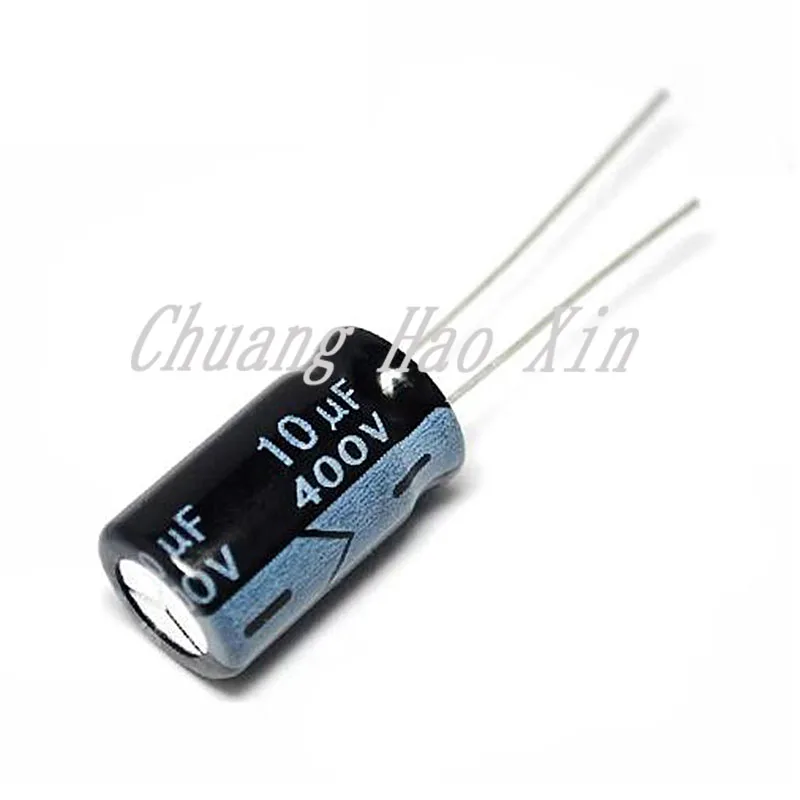 10PCS Higt quality 400V10UF 10*17mm 10UF 400V 10*17 Electrolytic capacitor