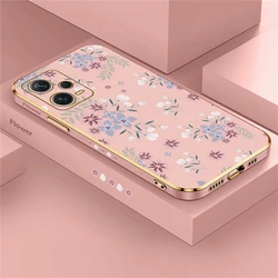 Note 12 13 Pro Plus Flower Luxury Plating Phone Case For Xiaomi Redmi NOTE 12S 9T 9S 8 11S 10S 10 Pro Max Soft Cover