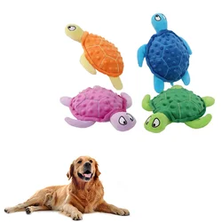 Dog Squeaky Toys Turtle Shape Plush Dog Cat Toy No Stuffing Crinkle Interactive Chew Toys for Small Large Dogs Puppy Plaything