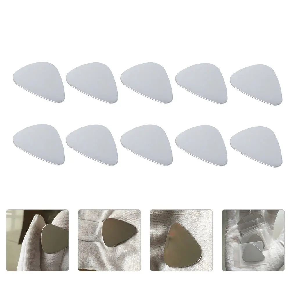

12Pcs Stainless Steel Guitar Picks Unique Polished Double-Sided Comfortable Durable Electric Classical Bass Ukulele Plectrums