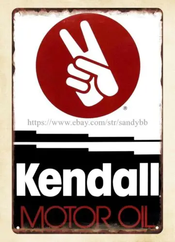 Kendall Motor Oil metal tin sign stores vintage collectible home decor