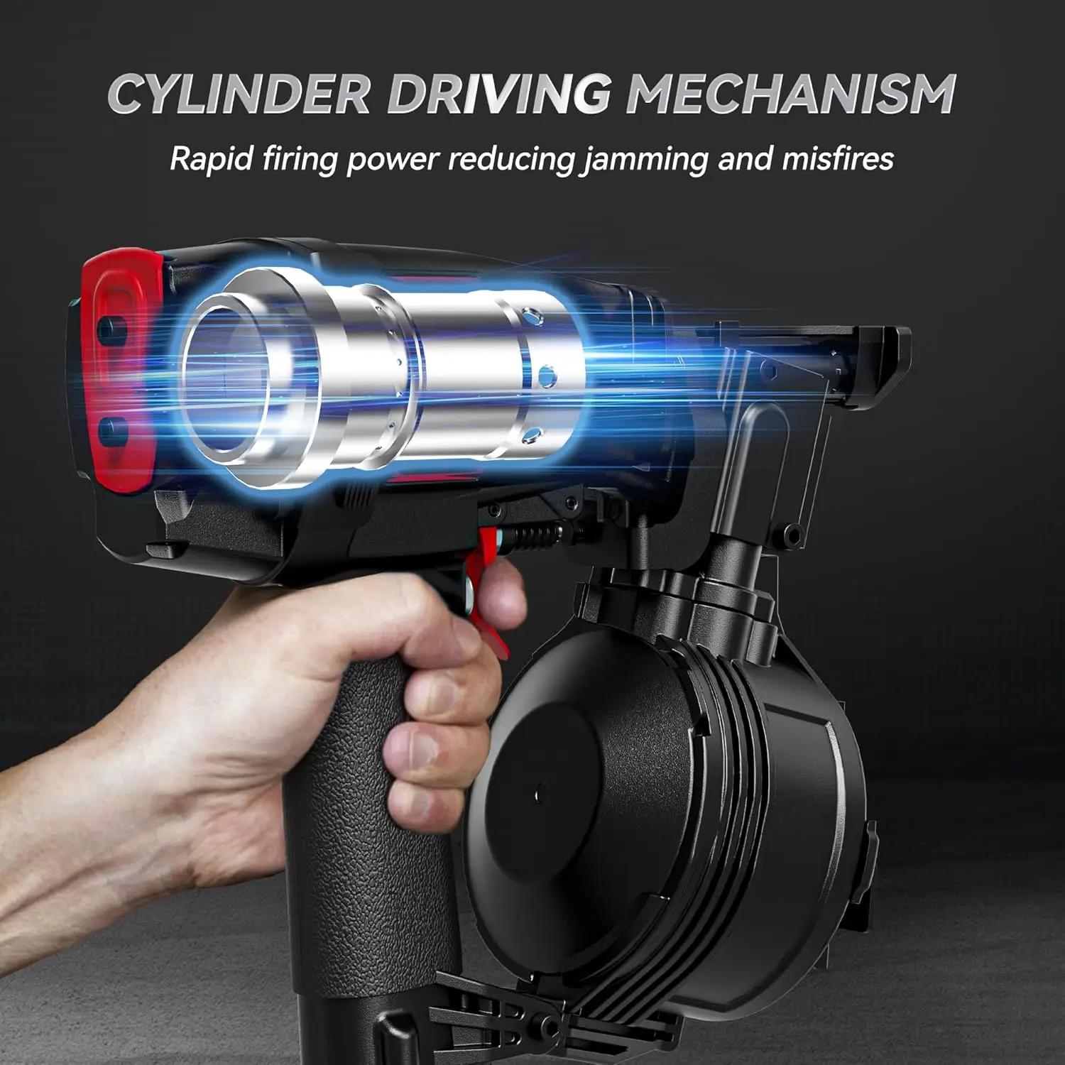 Cloueur professionnel pour toiture, pistolet à clous pour toiture à 15 degrés, clous électriques pneumatiques robustes dans les outils de toiture, en vente