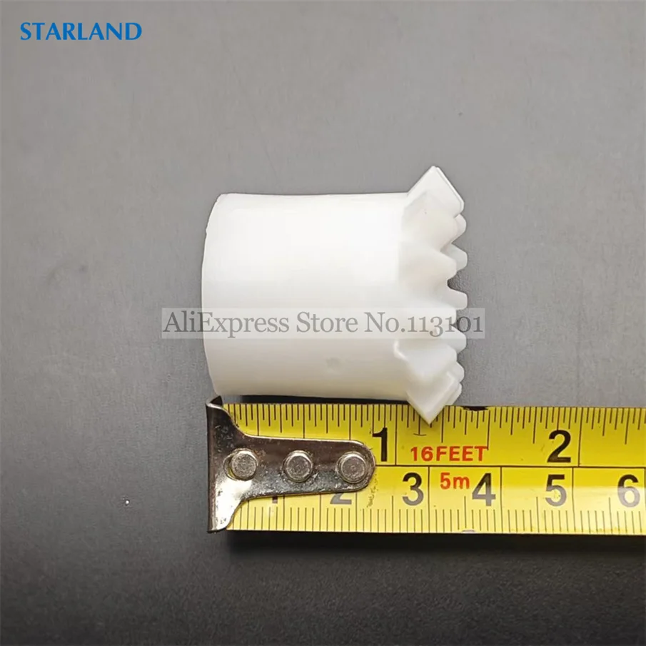 1 Piece White Long Plastic Gear Fitting For Beater Rod Replacement Ice Slush Machine Snow Juice Machine Accessory