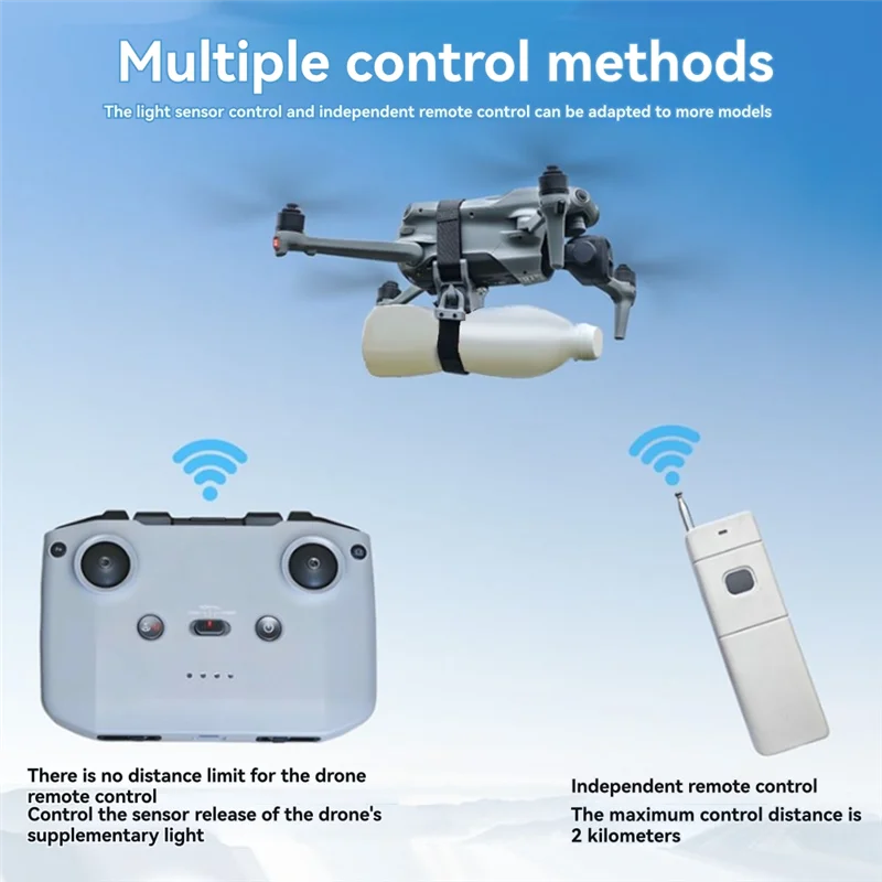 A13E-Light-Sensitive Airdropper For DJI Air2/Air2s Mini 4 Remote Control With Light-Sensing Control Unlimited Rescue