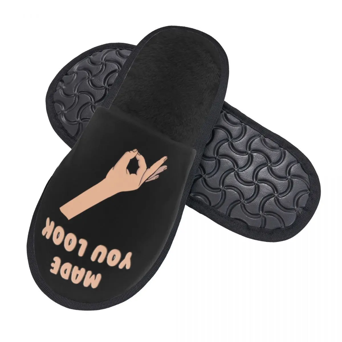 Custom Made You Look Circle Game Art House Slippers Women Comfy Memory Foam Slip On Bedroom Slipper Shoes