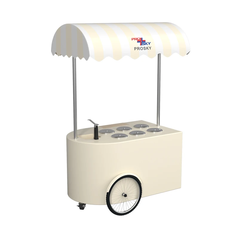 Carpa de paraguas enrollable para café, carrito de comida grande