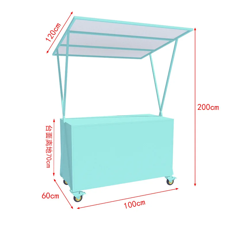 Street View Sale Stall Trolley Night Market Gourmet Food Truck Mobile Trolley Internet celebrity snacks snack cart