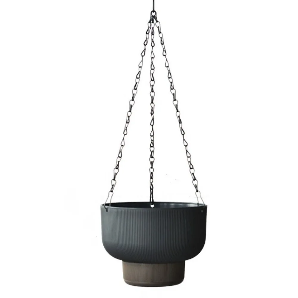 

Thickened Self Watering Hanging Planters Drainage Chain Hooks Hanging Flower Pots Large Capacity Detachable Base