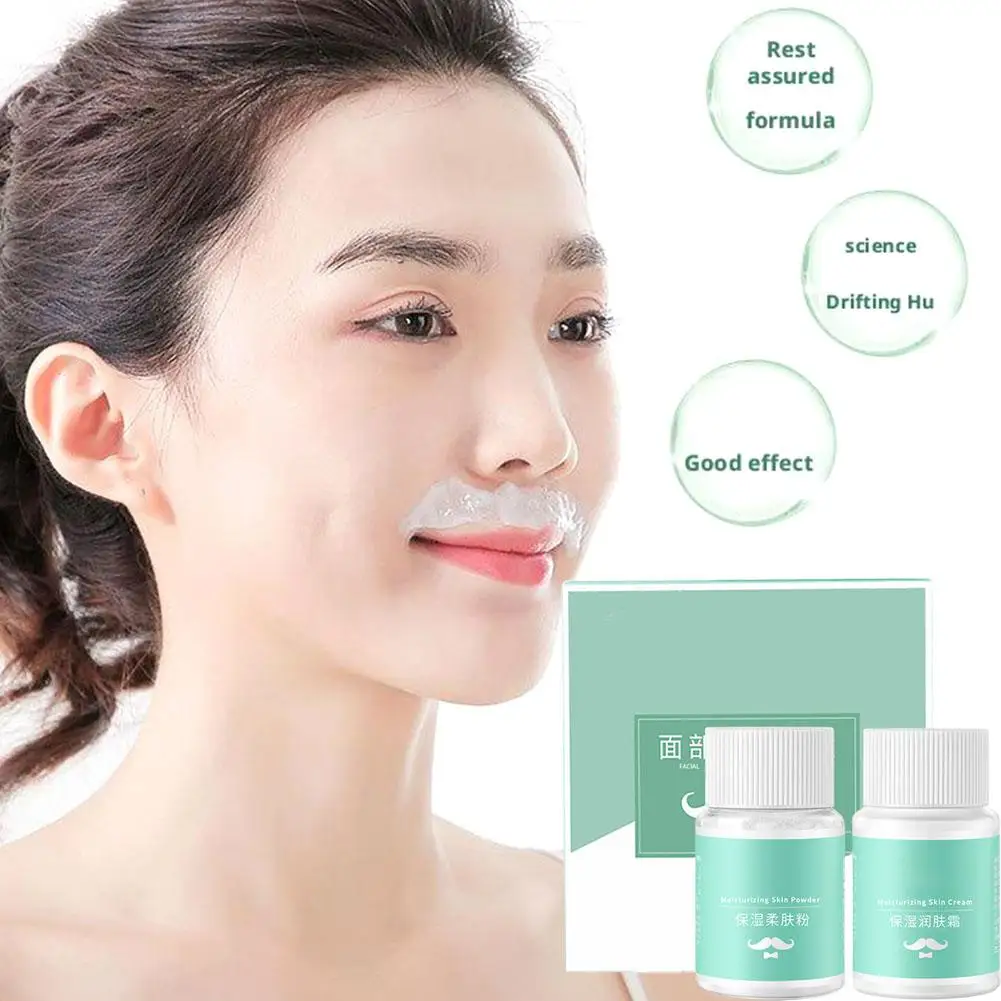 Gesichts Bleaching Gesichts Reinigung Set Entsalzung Schnurrbart Augenbraue Feuchtigkeitsspendende Bleichen Creme Bleaching Make-Up-Tools