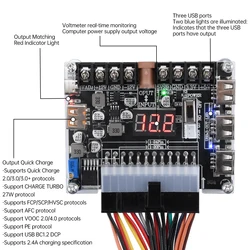 Diymore 20/24 Pins ATX zasilacz tabliczka zaciskowa i zestaw akrylowa skrzynka Adapter modułu złącze zasilania 3.3V 5V 12V