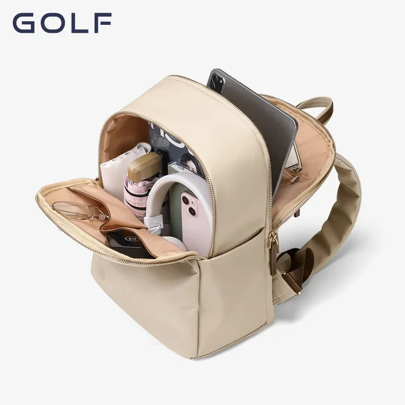 GOLF Backpack Bags for Women 2024 New Retro Simple School Bag Oxford Waterproof College Students Backpack Anti Theft Female Bags