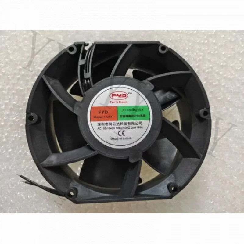 

for 1 PCS FYD Fan FYD17251 model 17251 AC220V 17251 17CM 2 wire Cabinet cooling fan