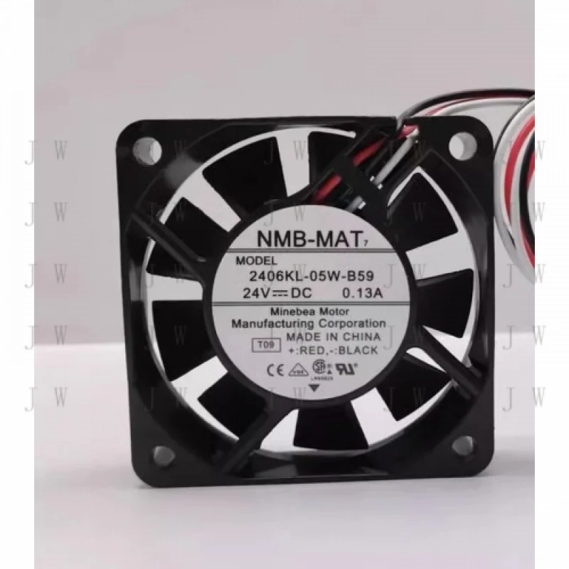 

DDZ for NMB 2406KL-05W-B59 6015 DC24V 0.13A 3-Pin Silent Cooling Fan