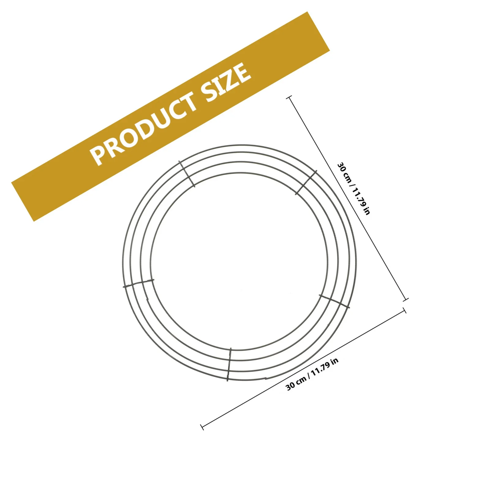 2Pcs Metal Wreath Ring Stand Round Backdrop Flower Garland Frame Home Office Decor Supplies Wreath Frames