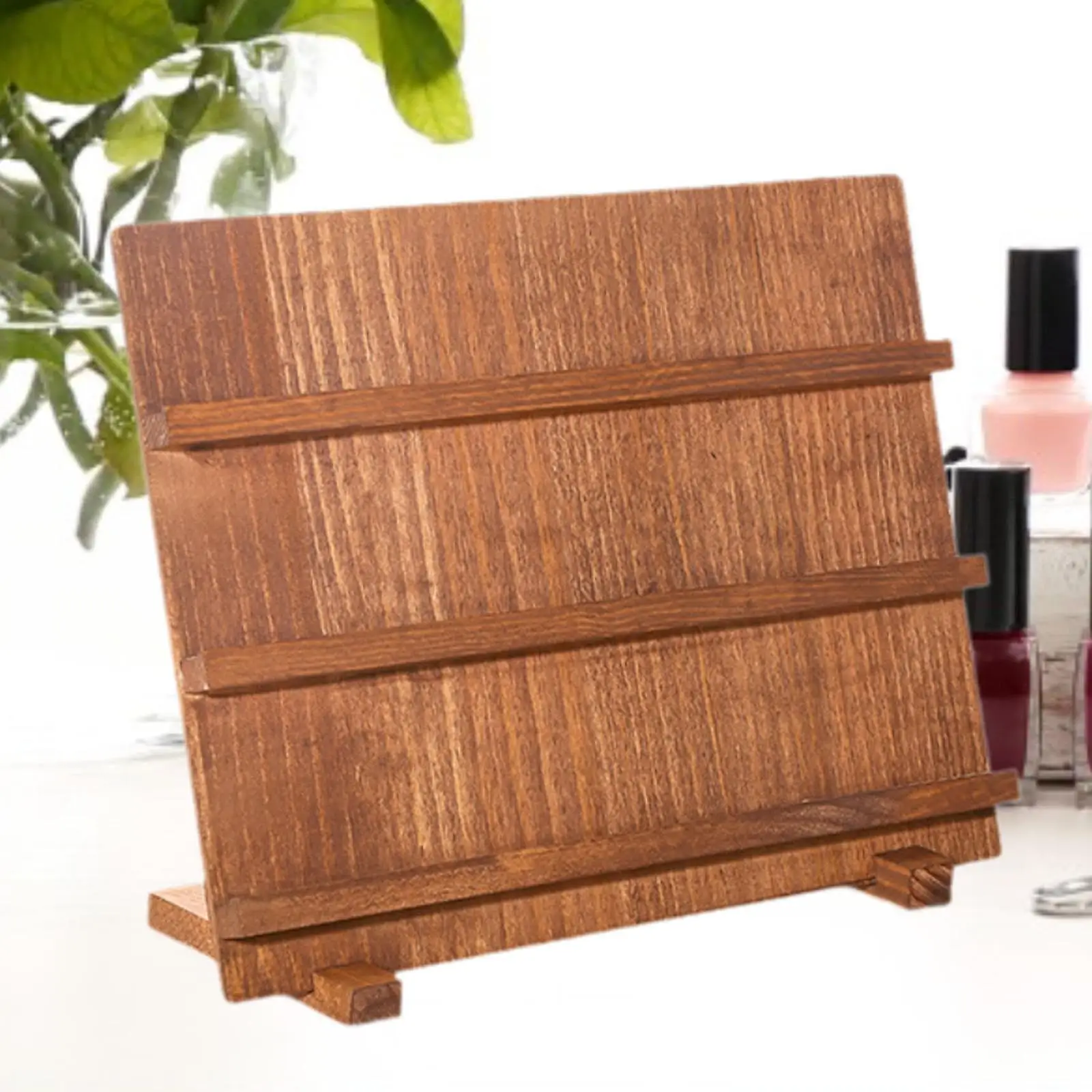 Nail Art Display Board Earring Card Display Holder, Rustic Multipurpose Earring Display Stand Wooden Jewelry Rack