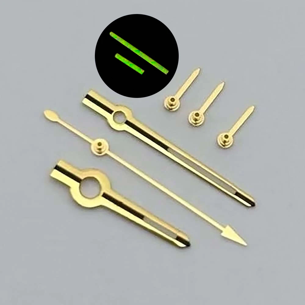 El reloj VK63 de 6 manecillas de alta calidad tiene manecillas plateadas y negras en oro rosa que emiten la luz y son adecuados para accesorios de movimiento VK63