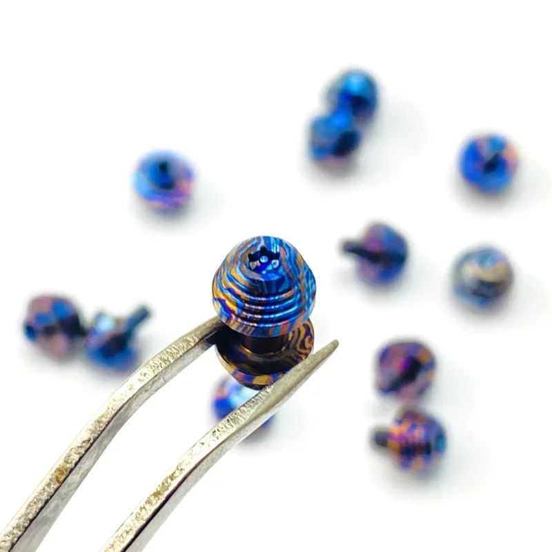 Thumb Stud Set Custom Timascus kwik thumb stud For Demko AD20.5 Folding knife parts