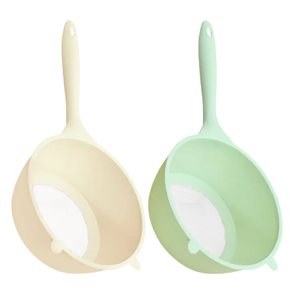 

2pcs Rice Washing Strainer Basket Fine Mesh Drain Tool For Kitchen Vegetable Fruit Cleaning Plastic Colander Bowl Manual