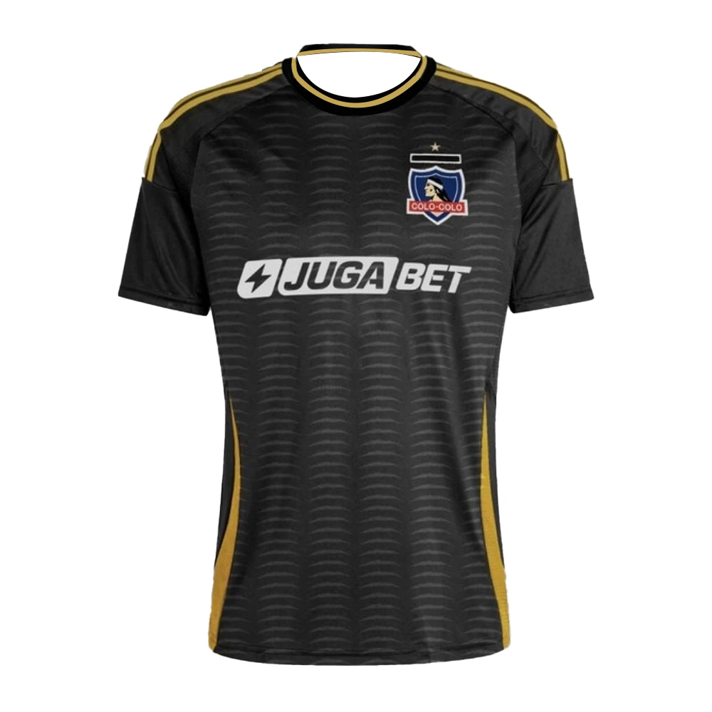 24-25 Camiseta de fútbol de manga corta Colo-Colo para hombre, uniforme de fútbol de entrenamiento de gran tamaño para niños jóvenes, camiseta Unisex transpirable