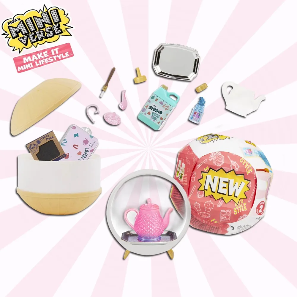 

Коллекционные миниатюры MGA Miniverse Make It Mini Lifestyle: милые миниатюры в сюрприз-шаре, игрушка-конструктор для подростков