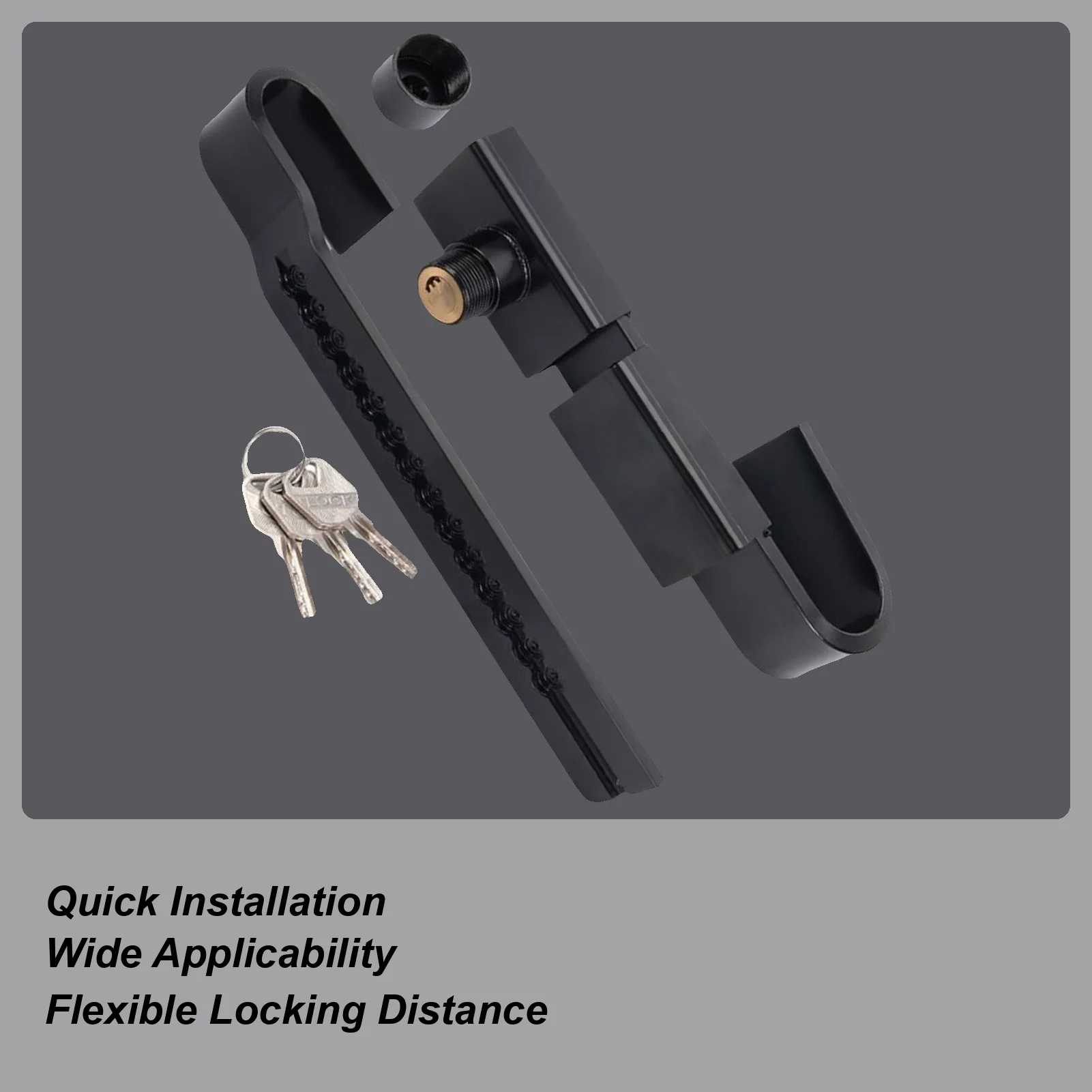 Container Lock Trailer Box Door Lock With 3 Keys Adjustable Steel Security Padlock For Truck Parcel Transport Logistics Shipping