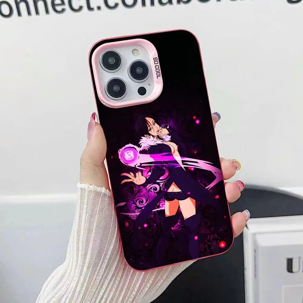 Seven Deadly Sins Merlin Phone Case for iPhone 17 16 15 14 13 12 11 X XR XS Air Pro Max Plus Pink Colorful Silver Cover - view 2