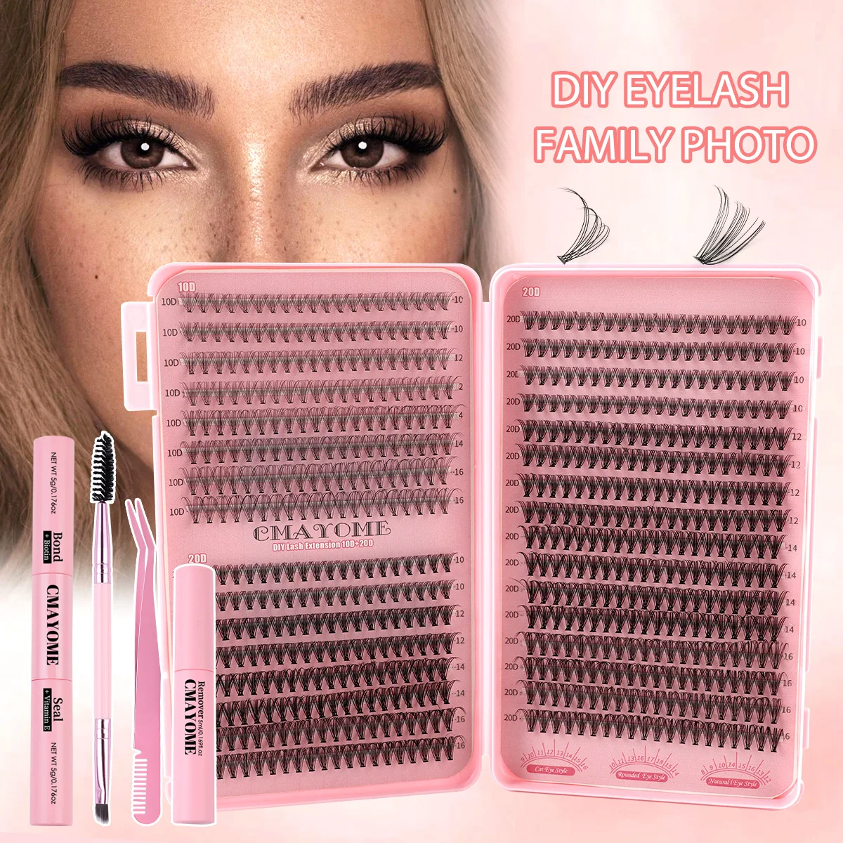 30D40D Eyelash Book Dense Single Cluster of Hair 640 Clusters Segmented False Eyelashes D Song Single Cluster False Eyelashes