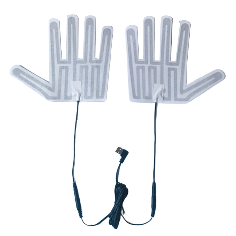 Gants chauffants USB, coussin chauffant pour les mains en Fiber carbone, feuille chauffante longue durée, livraison directe