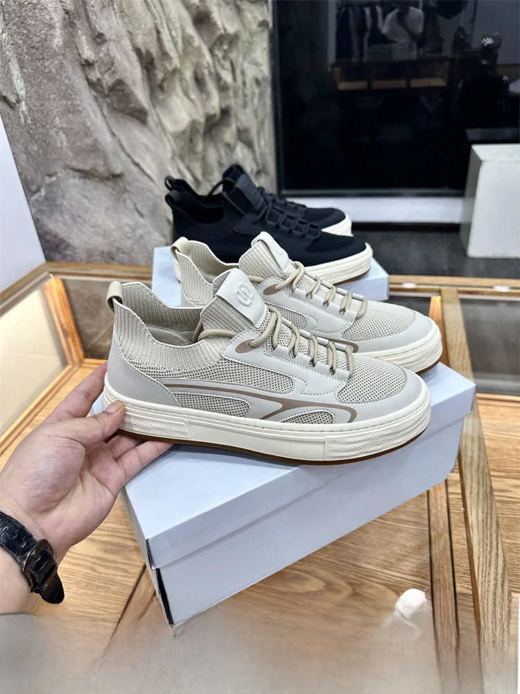 

Евразийские коровьи туфли! Мужские летние повседневные туфли из ультракожи премиум-класса с дышащей тканью, модный универсальный стиль