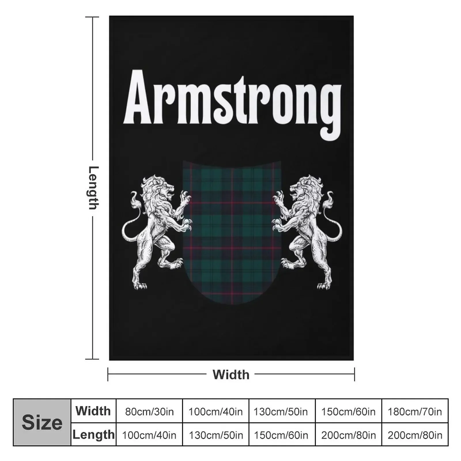 Armstrong Clan Scottish Name Coat Of Arms Tartan Throw Blanket Flannels halloween Sleeping Bag Winter beds Blankets