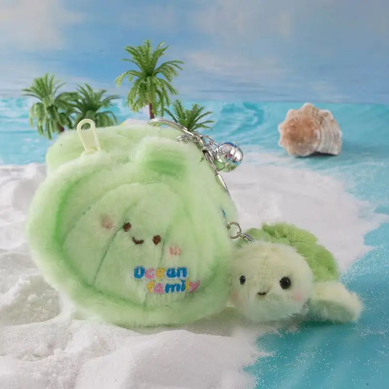 De nieuwste zeedier nest rugzak hanger sleutelhanger Kawaii gevulde knuffel beeldje pop cartoon anime schattig cadeau leuke pop