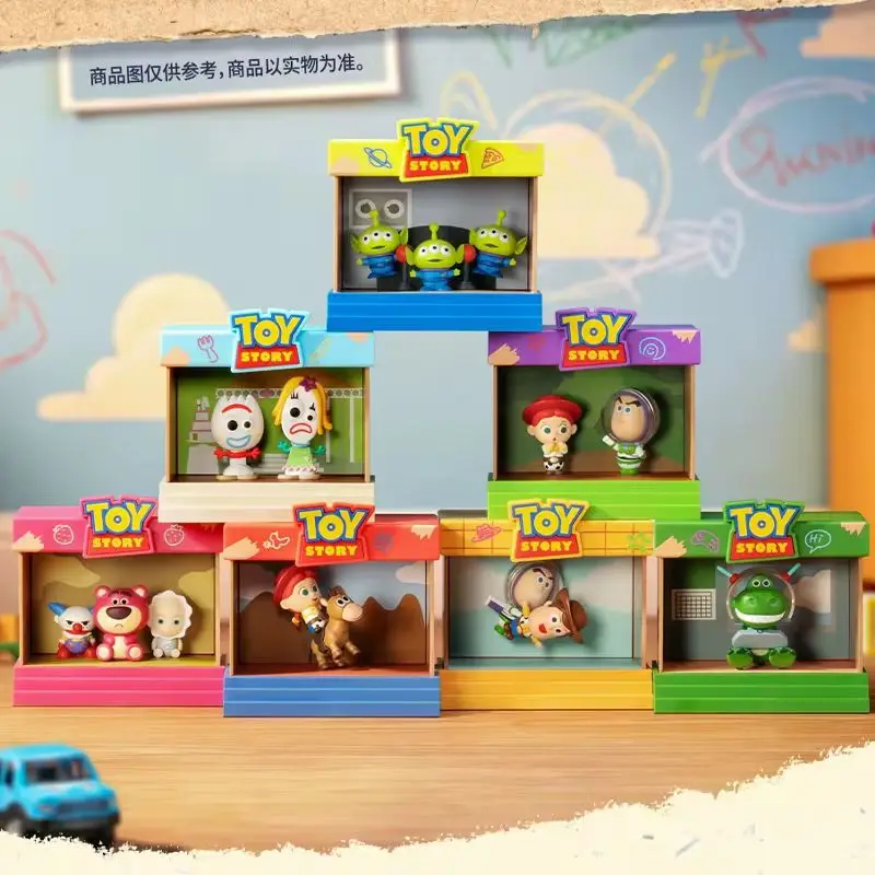 52toys Disney Toy Story Classic Movie Moments Blind Box Figurine Décoration de bureau Ornement Cadeau authentique pour collection adulte