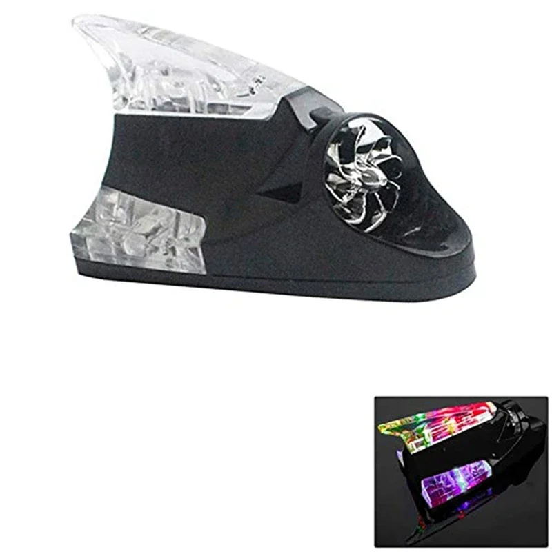

Warning flashlights and rotating driving lights, wind powered car LED shark fin antenna, suitable for car decoration