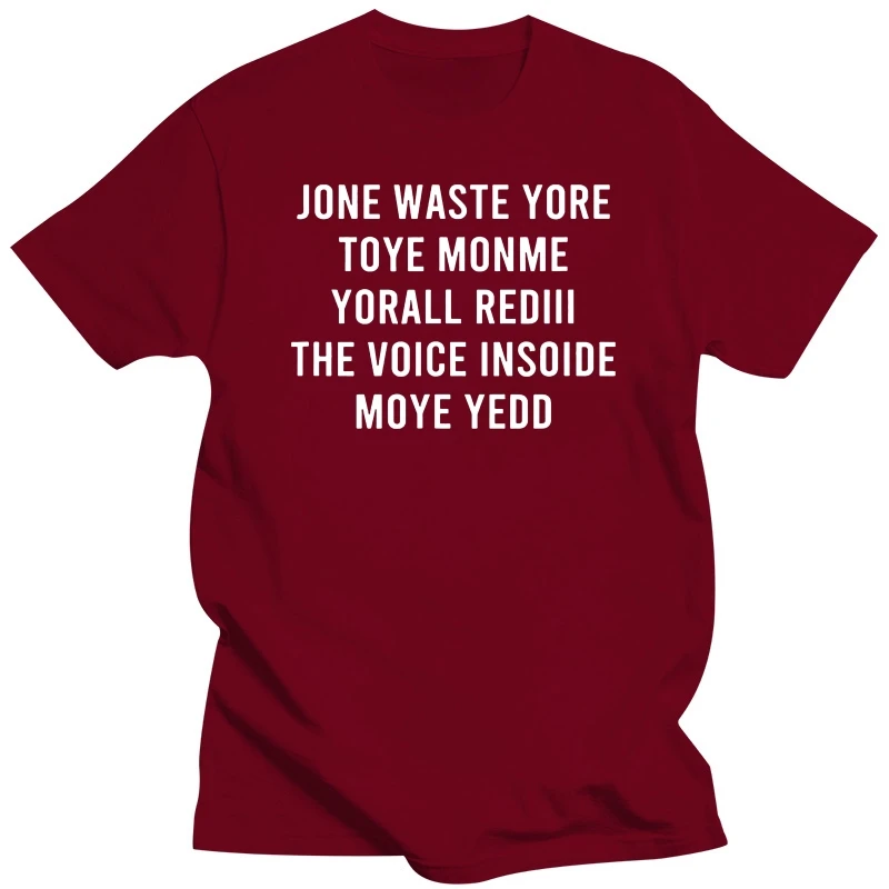 Jone Waste Yore Toye Monme Yorall Rediii Funny Men\'s 100% Cotton Designer T-Shirts Unisex Humor Streetwear Women Top Tee