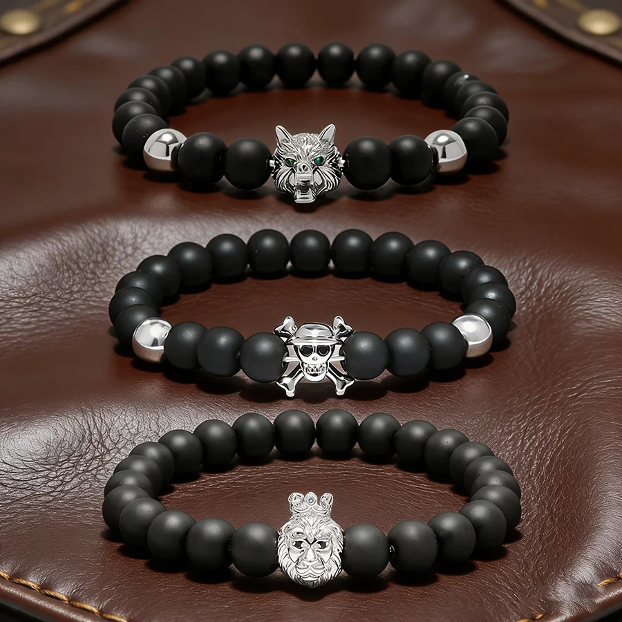Luxury 3Pcs Wolf Lion Skull Be - đánh giá và giá Wolf Jewelry & Watches Tampa Reviews