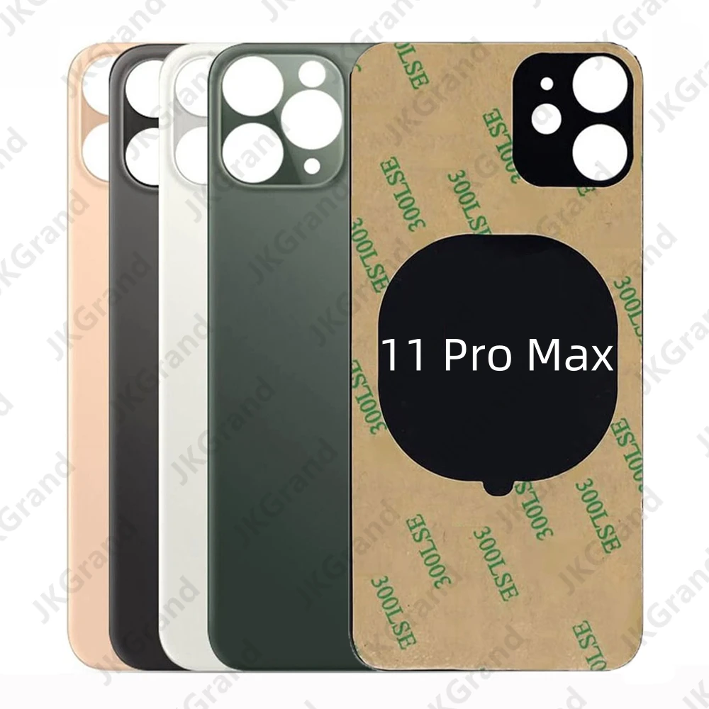 

For iPhone 11 Pro Max Back Glass Panel Battery Cover Replacement Parts optimal quality Big Hole Camera Rear Door Housing Bezel