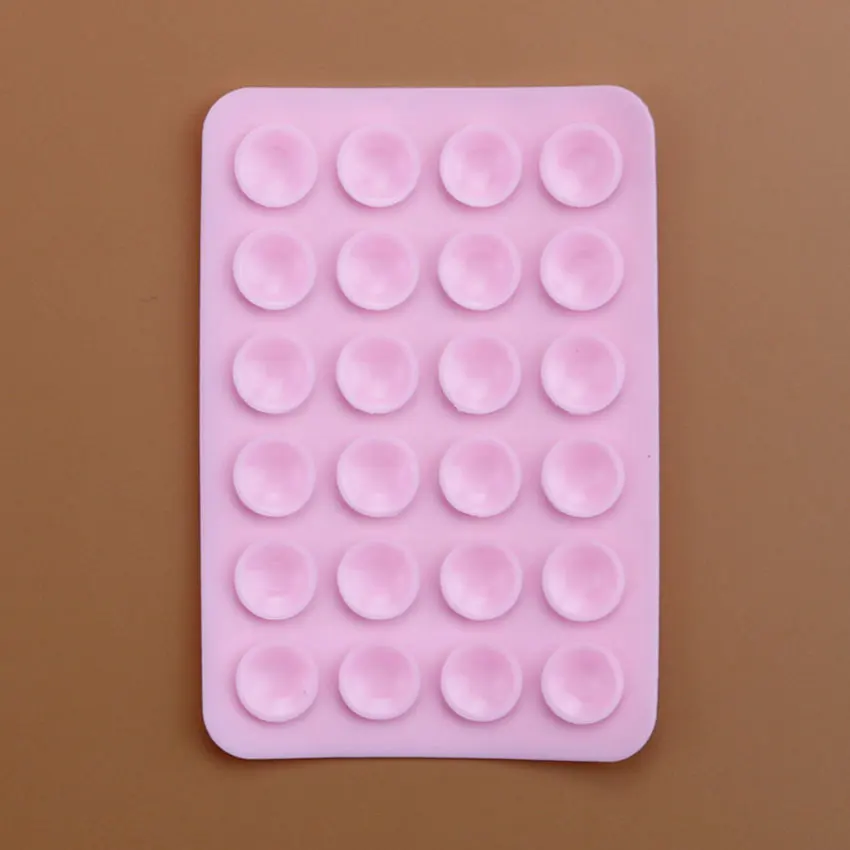 2/5pcs Double Side Silicone Pad For Mobile Phone Fixture Suction Cup Backed Adhesive Silicone Rubber Sucker Pad For Fixed Pad