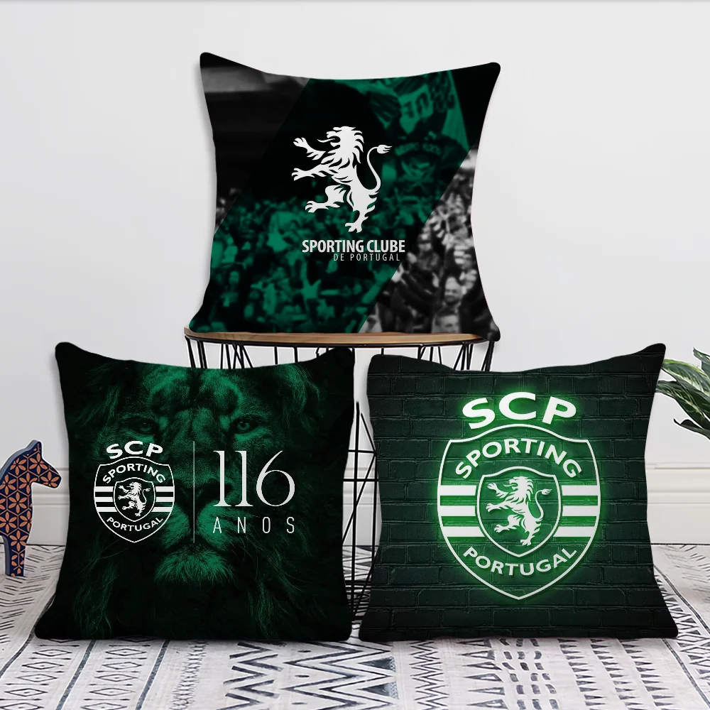 Cool S-Sporting Clube de Portugal SCP Pillow Case Living Room Sofa Cushion Cover Suitable For Home Bedroom Room Decoration