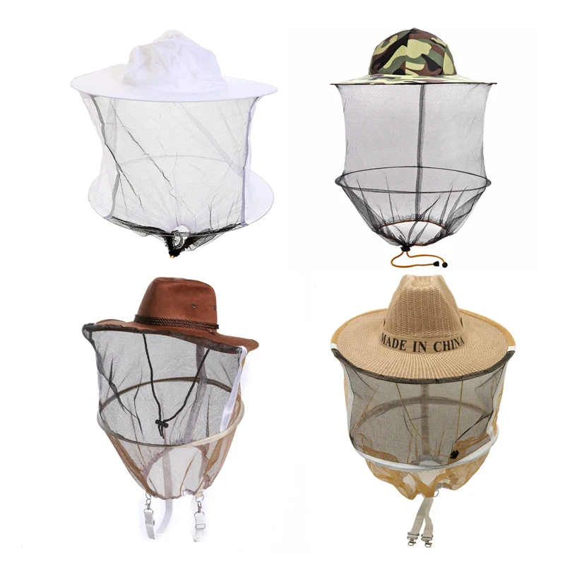 1PC BeeKeeping Professional Beekeeper Hat With Brim Face Thickening Sunscreen Half-Length Special Protection Beekeeper