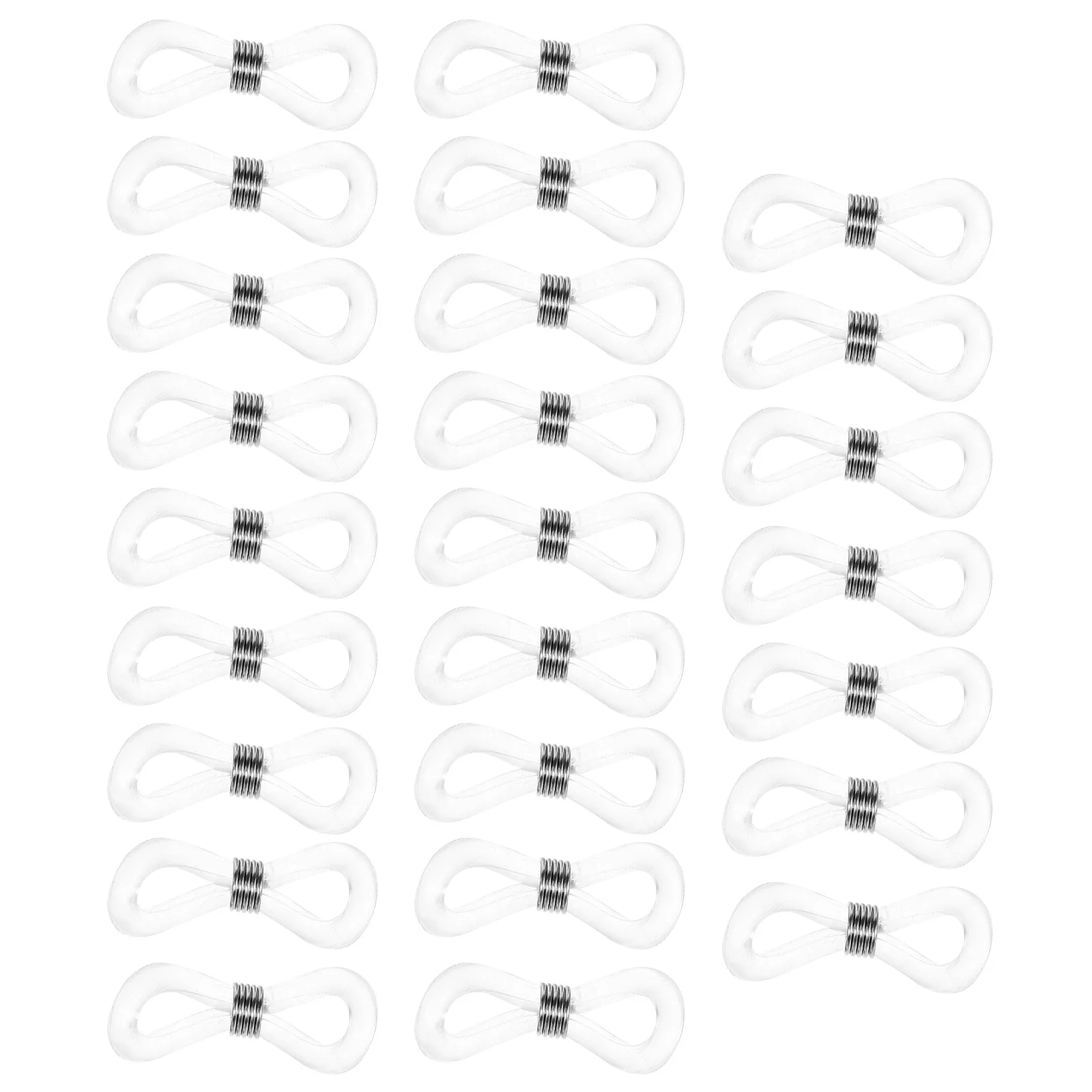 25 قطعة حامل النظارات ينتهي المعدن المطاطي قابل للتعديل لسلسلة النظارات الشمسية موصل الحبل استبدال أجزاء حماية العمل #2