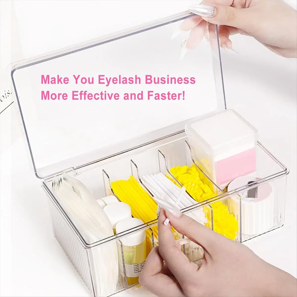 ●Lash Extension Organizer and Storage, Lash Cart Organizer for Lash Techs, Eyelash Supplies Organizer Storage Box